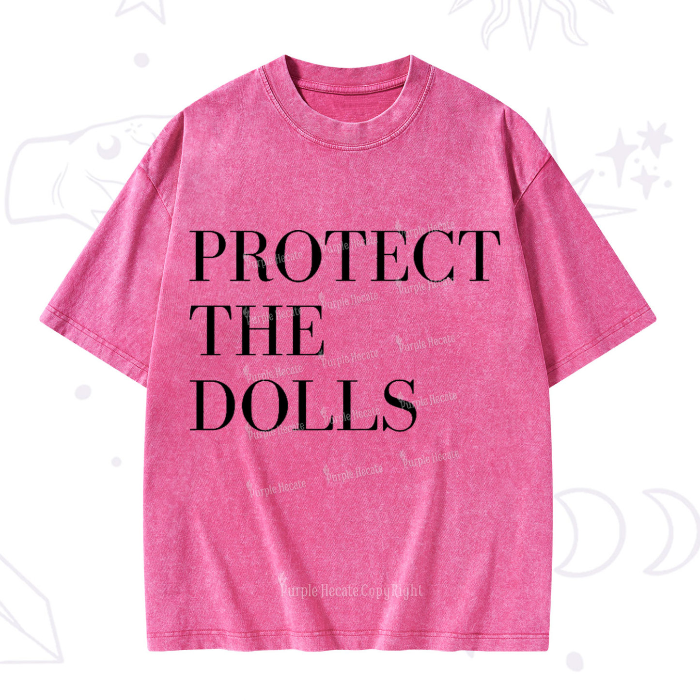 Purplehecate Protect The Dolls Washed T-Shirt