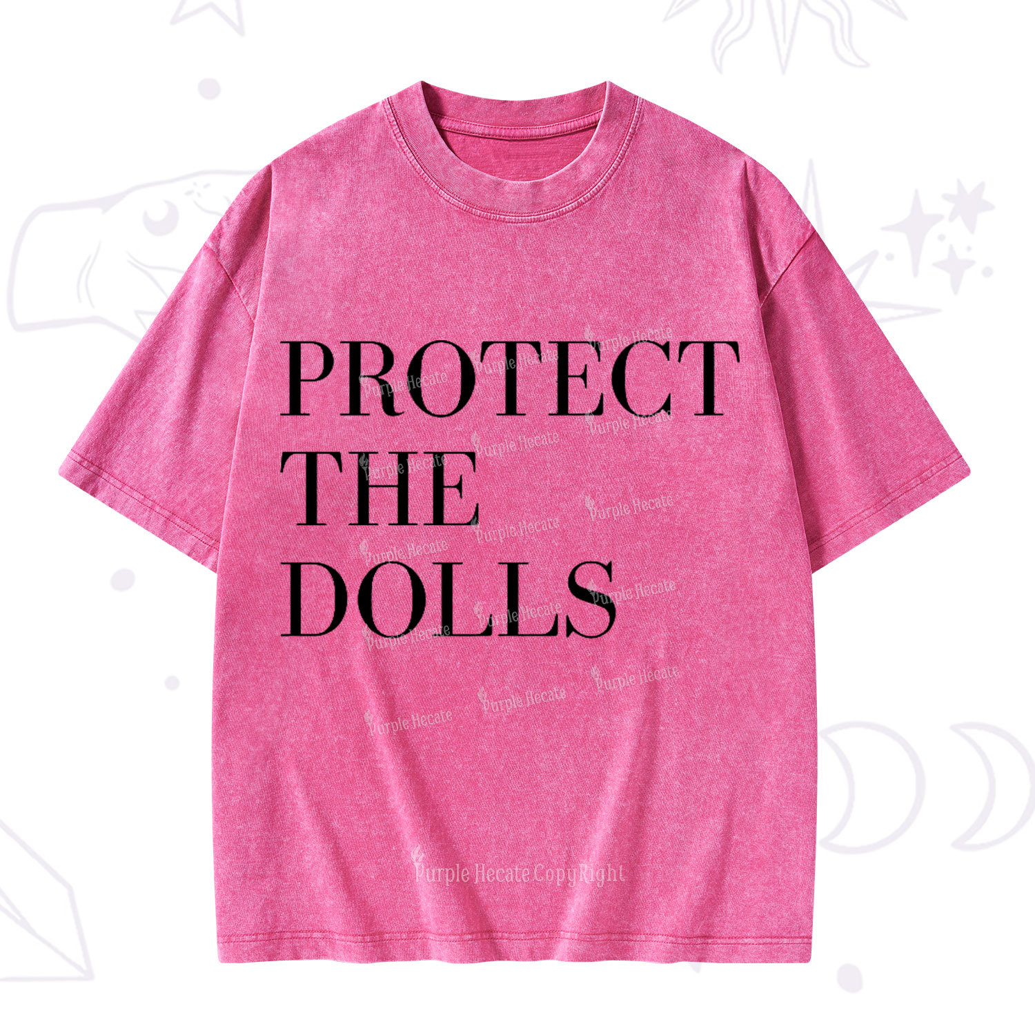 Purplehecate Protect The Dolls Washed T-Shirt