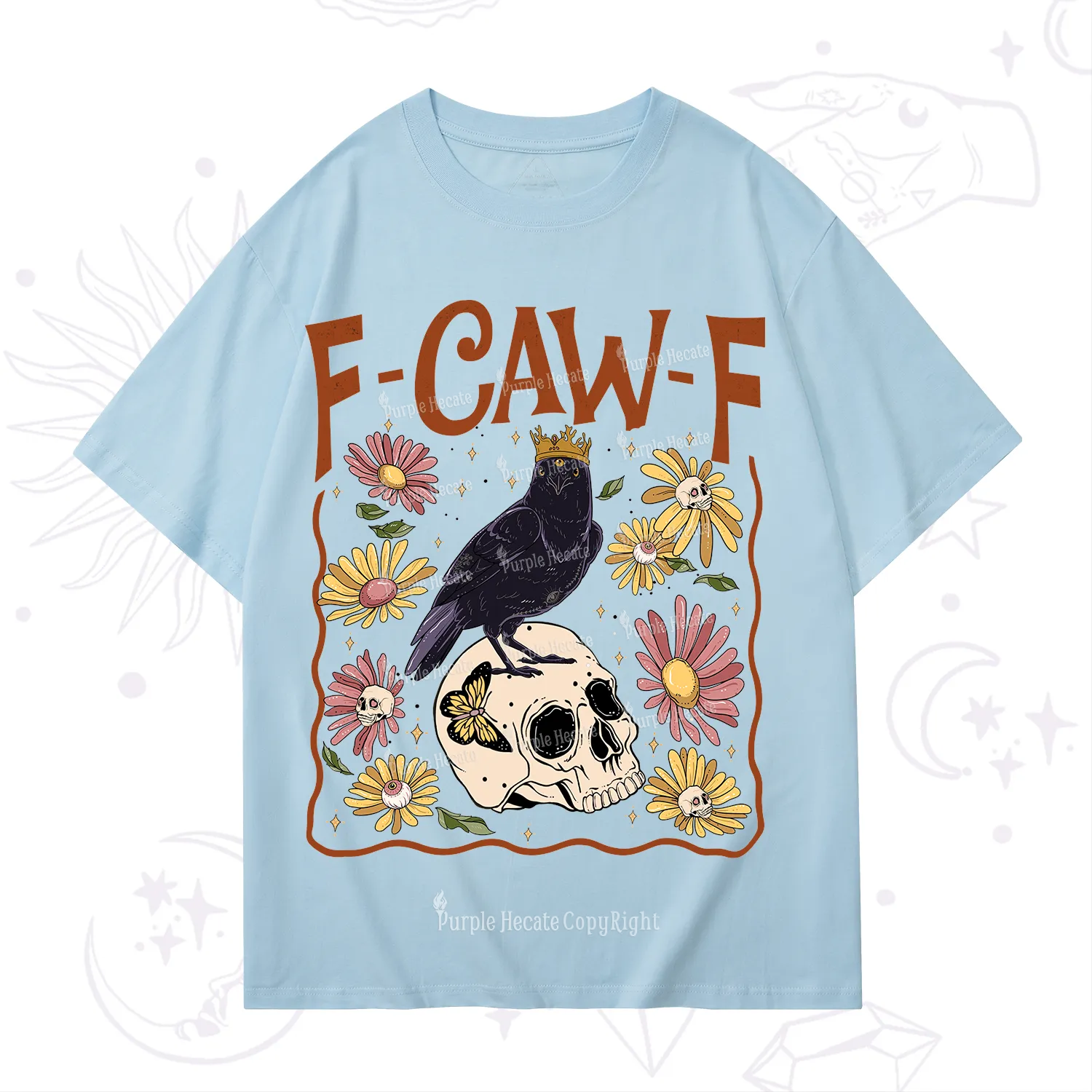 Purplehecate Funny F-Caw-F Crow T-Shirt