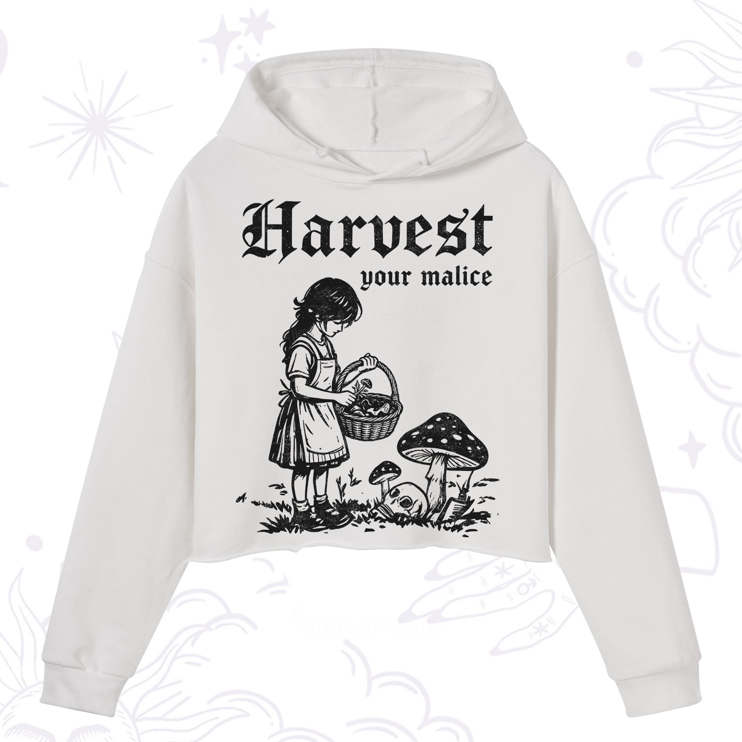 Purplehecate Harvest Your Malice Crop Hoodie