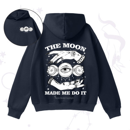 Purplehecate Funny The Moon Made Me Do It Fleece Hoodie Suit