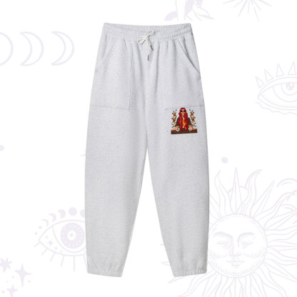 Purplehecate The Stay Wild Moon Child Oracle Card Fleece Sweatpants