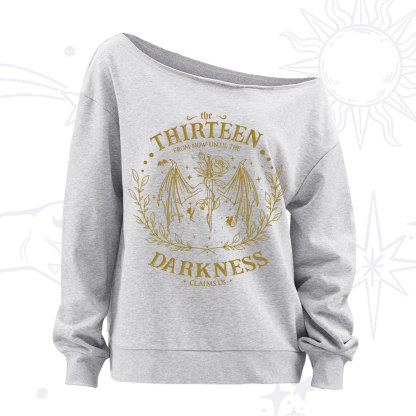 Purplehecate From Darkness Claim Us Off The Shoulder Sweatshirt