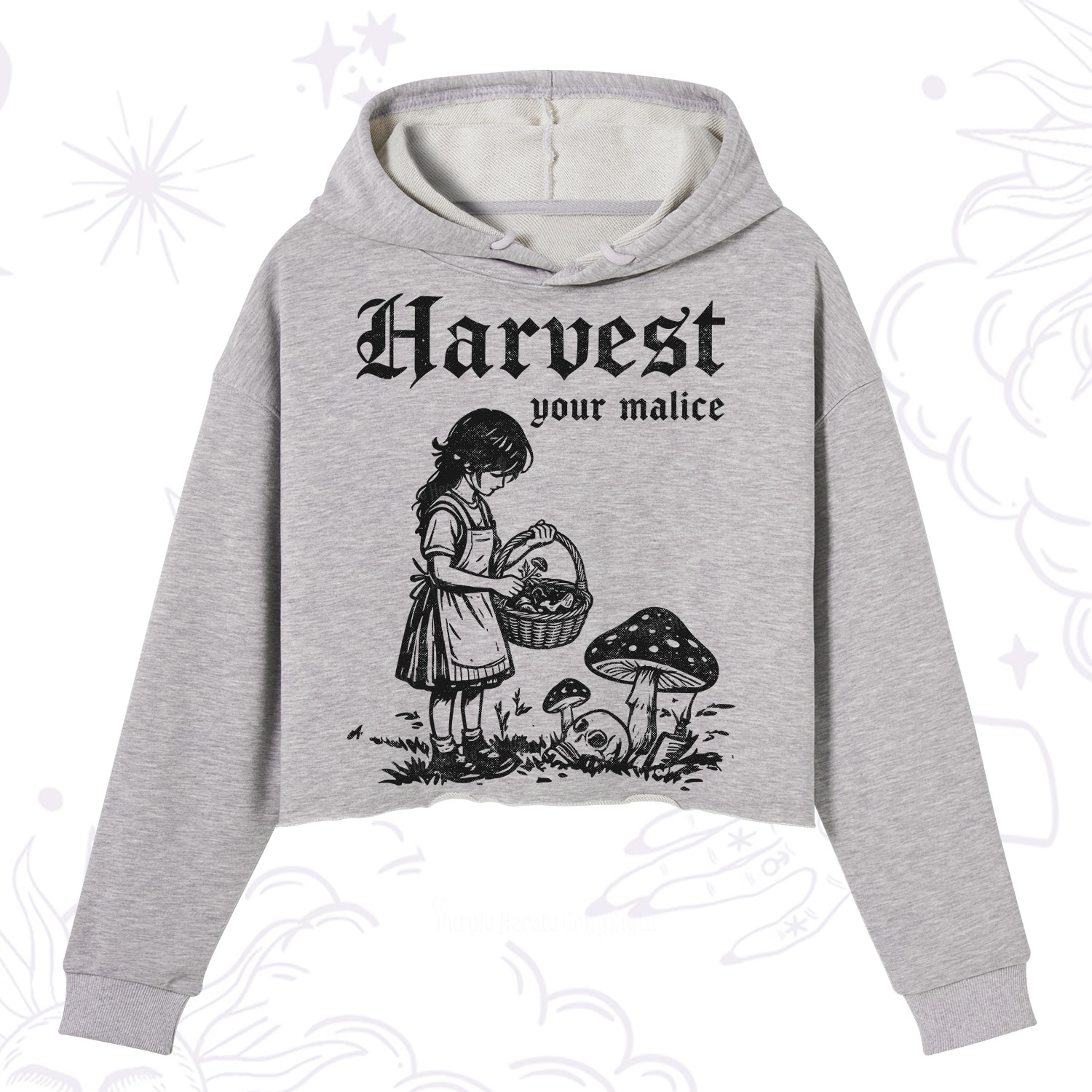 Purplehecate Harvest Your Malice Crop Hoodie