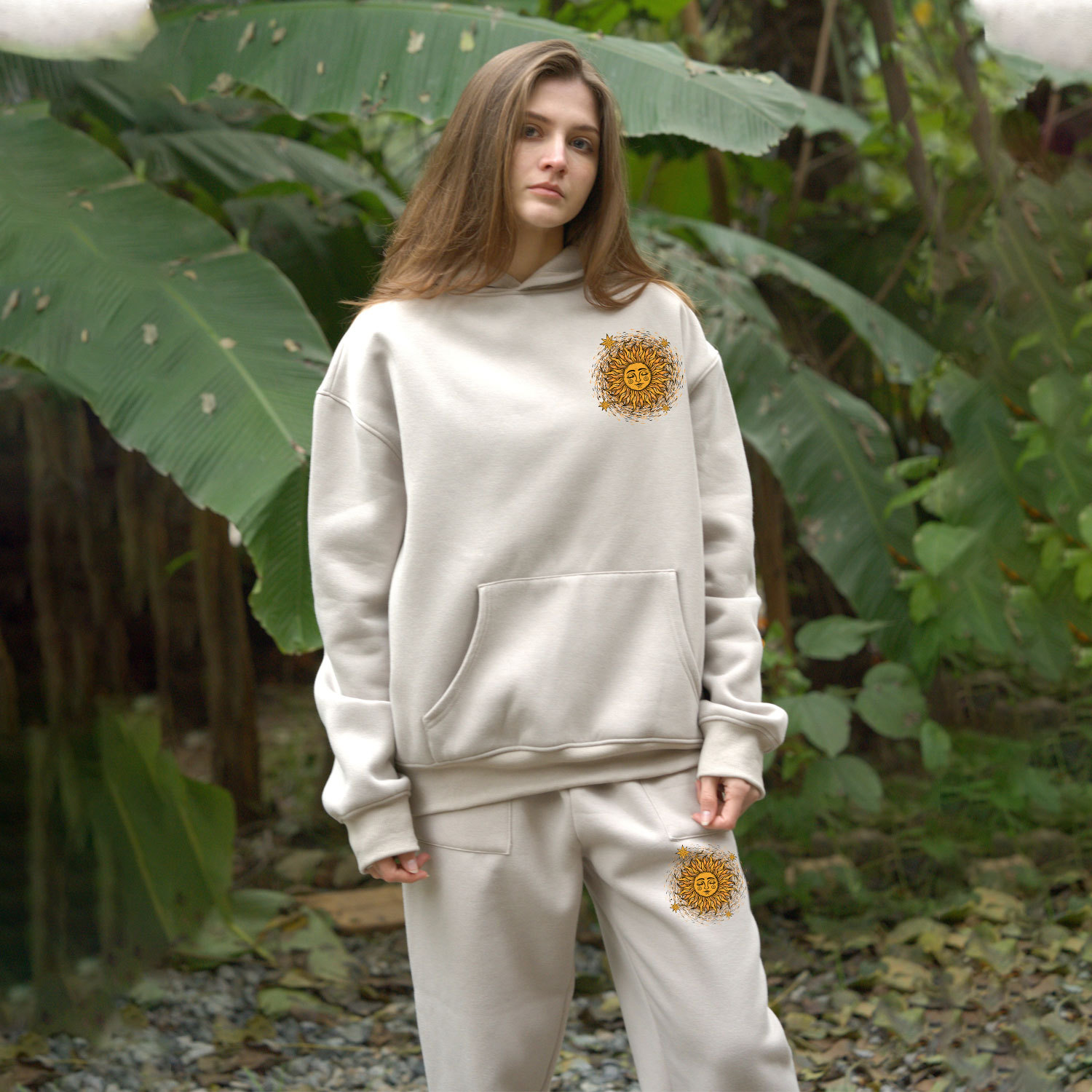 Purplehecate Celestial Sun Fleece Hoodie Suit