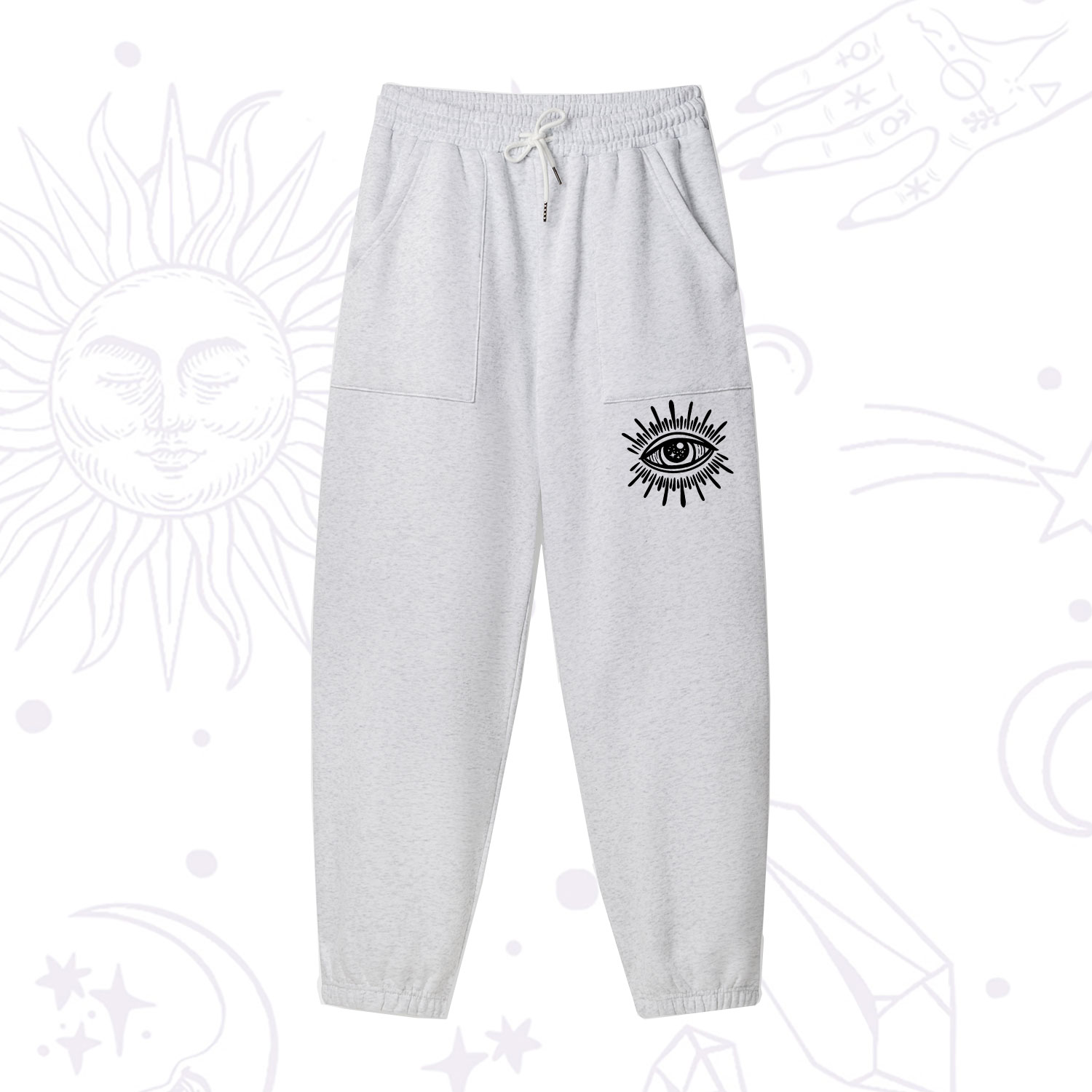 Purplehecate Evil Eye Fleece Sweatpants