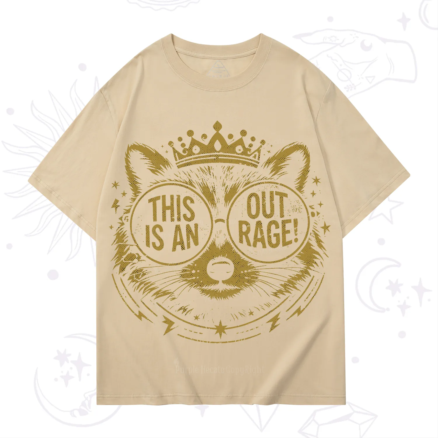 Purplehecate Royal Raccoon Rage T-Shirt