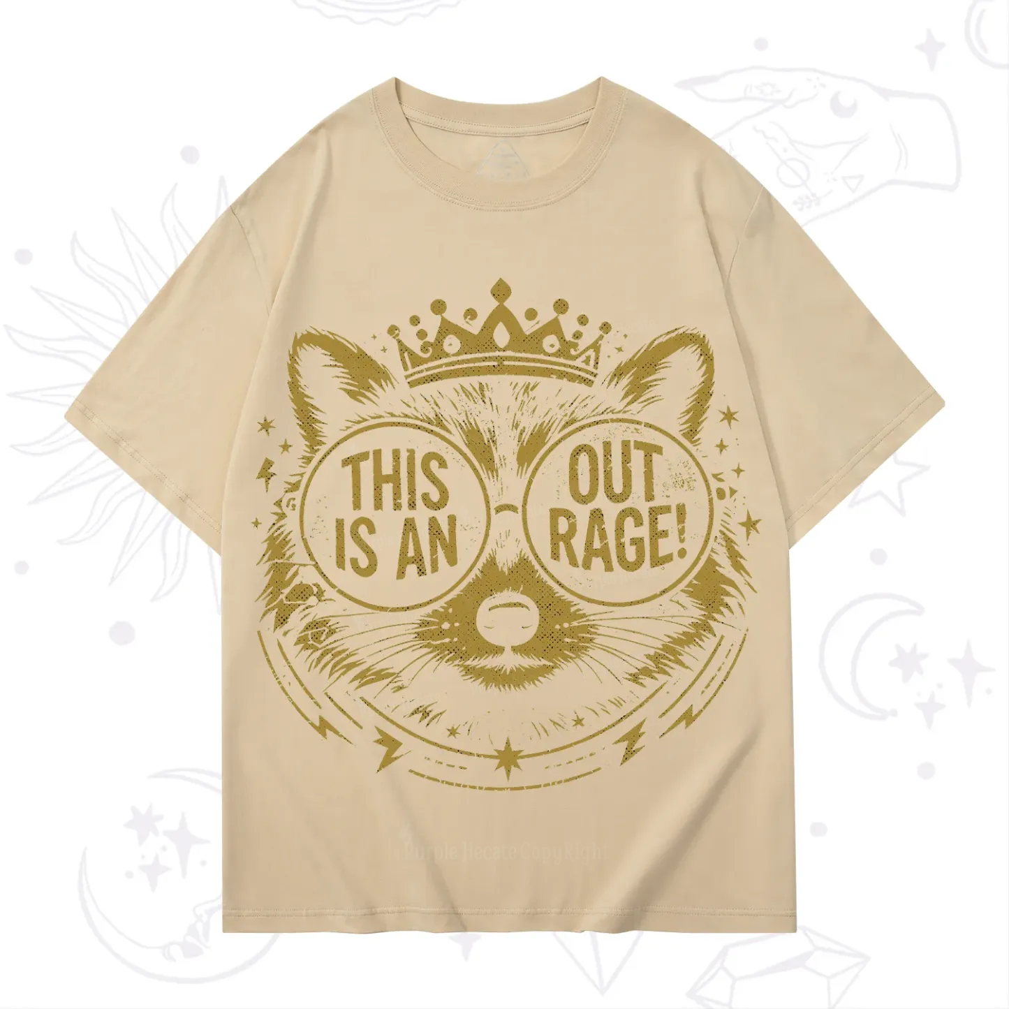 Purplehecate Royal Raccoon Rage T-Shirt