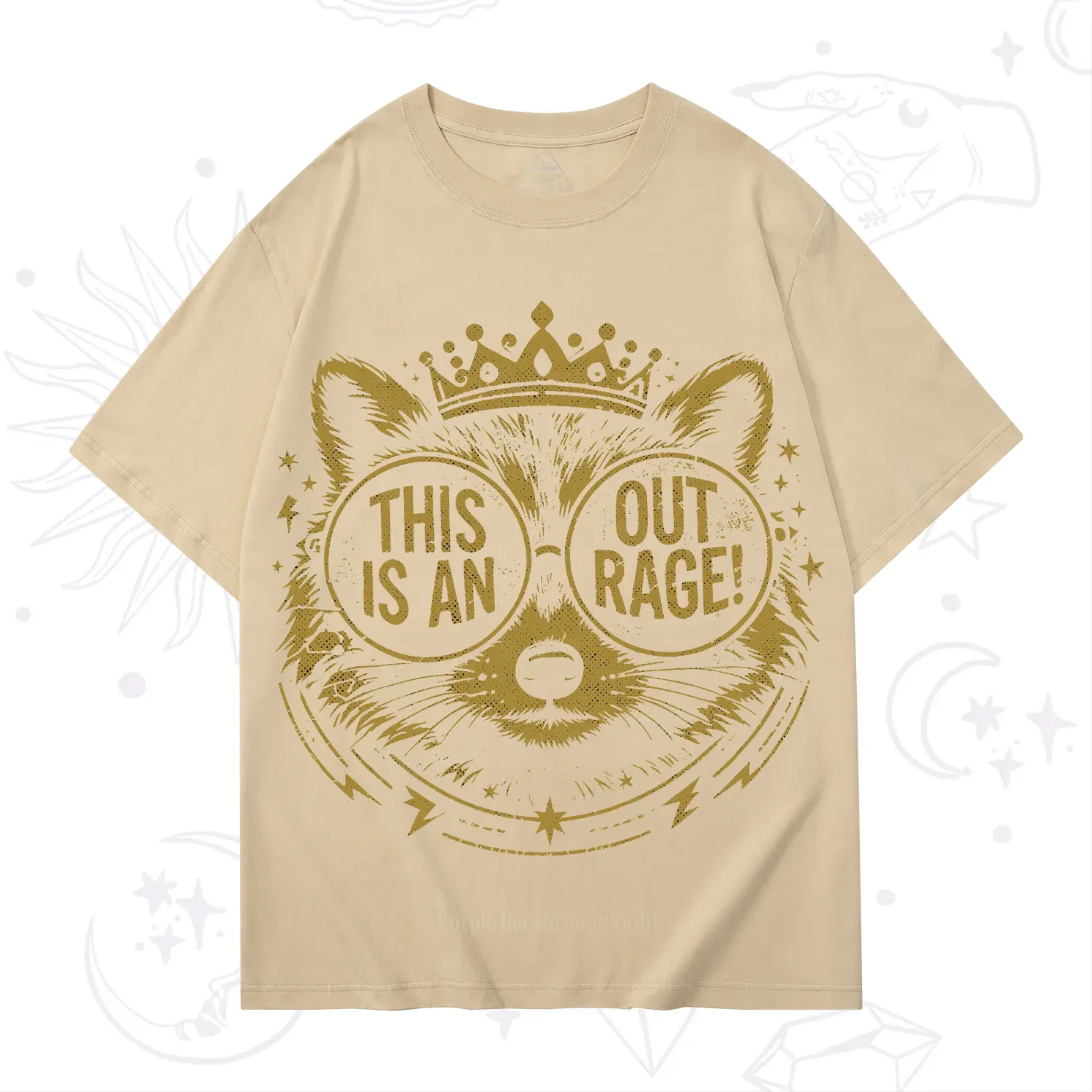 Purplehecate Royal Raccoon Rage T-Shirt