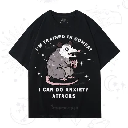 Purplehecate Anixety Attack Opossum T-Shirt