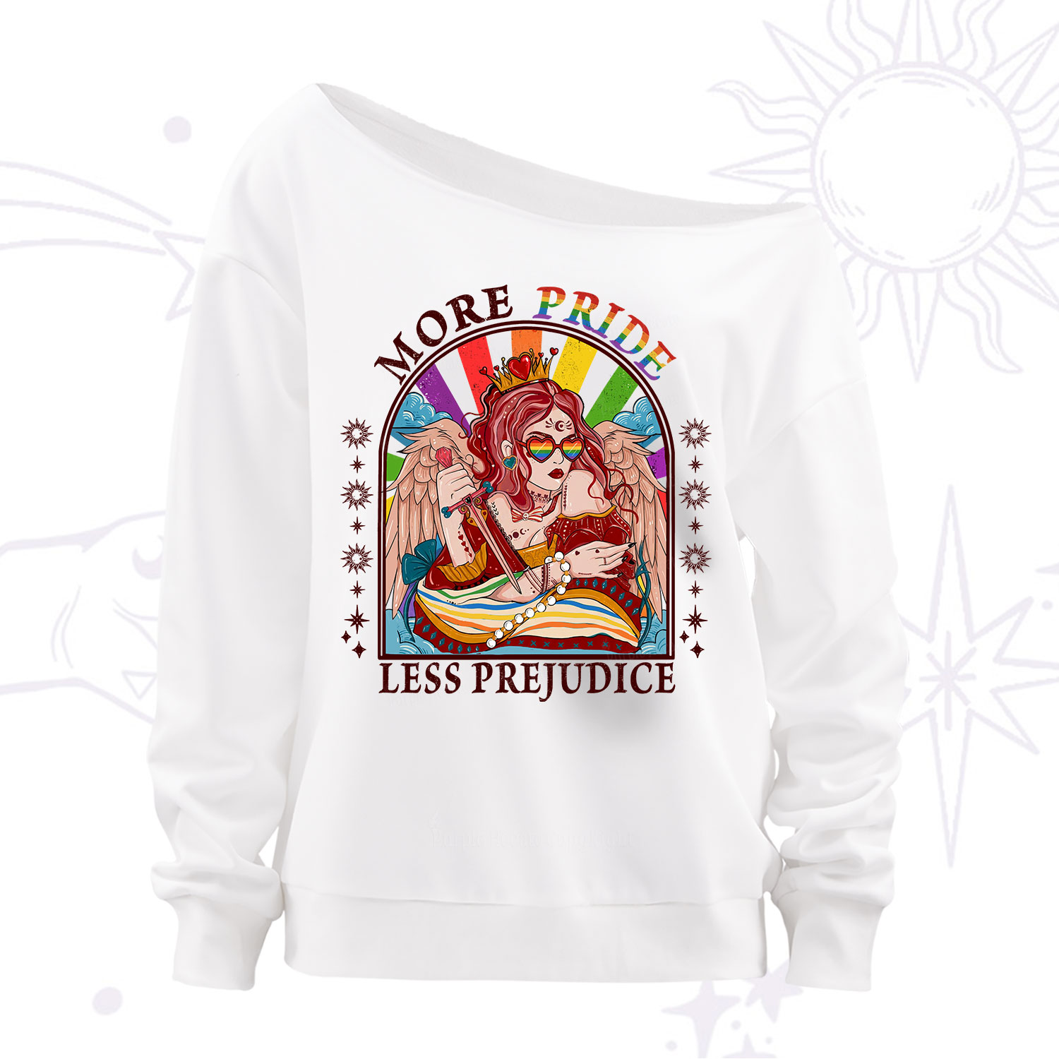 Purplehecate More Pride Less Prejudice Off The Shoulder Sweatshirt