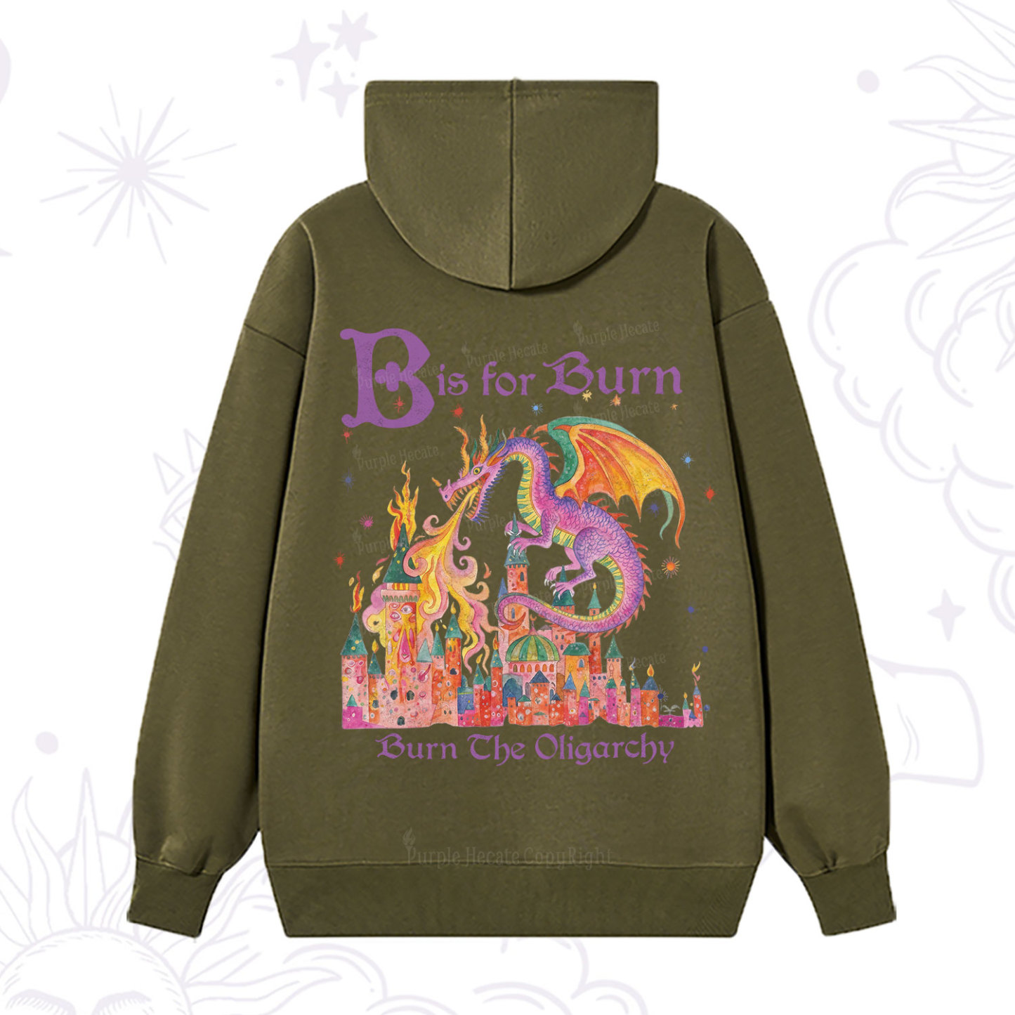 Purplehecate Burn The Oligarchy Hoodie