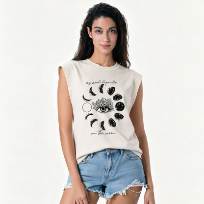 Purplehecate My Mood Depends On The Moon Vintage Washed Tank