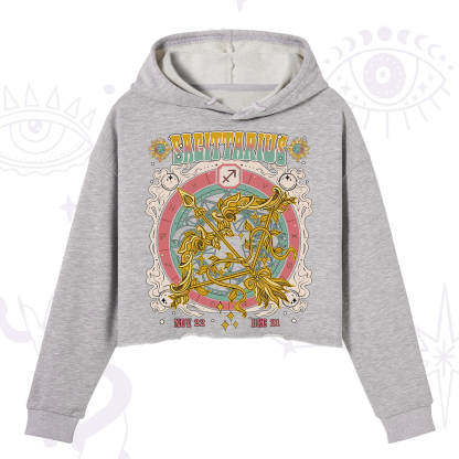 Purplehecate Sagittarius Cosmic Zodiac Crop Hoodie
