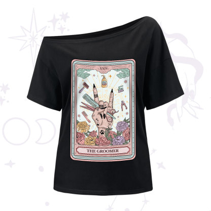 Purplehecate The Pet Groomer Tarot Card One-Shoulder T-Shirt