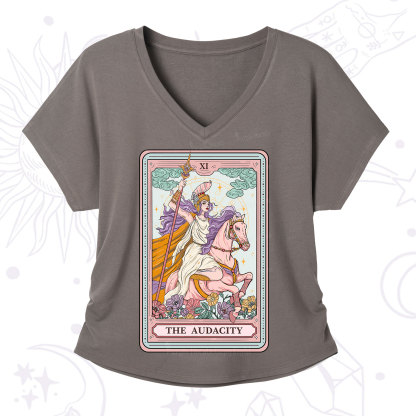 Purplehecate The Audacity Tarot Card V-Neck T-Shirt