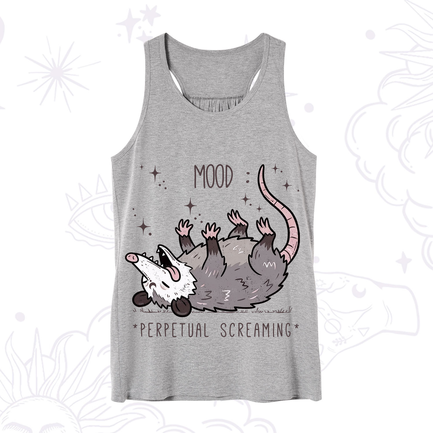 Purplehecate Mood Perpetual Screaming Opossum Tank