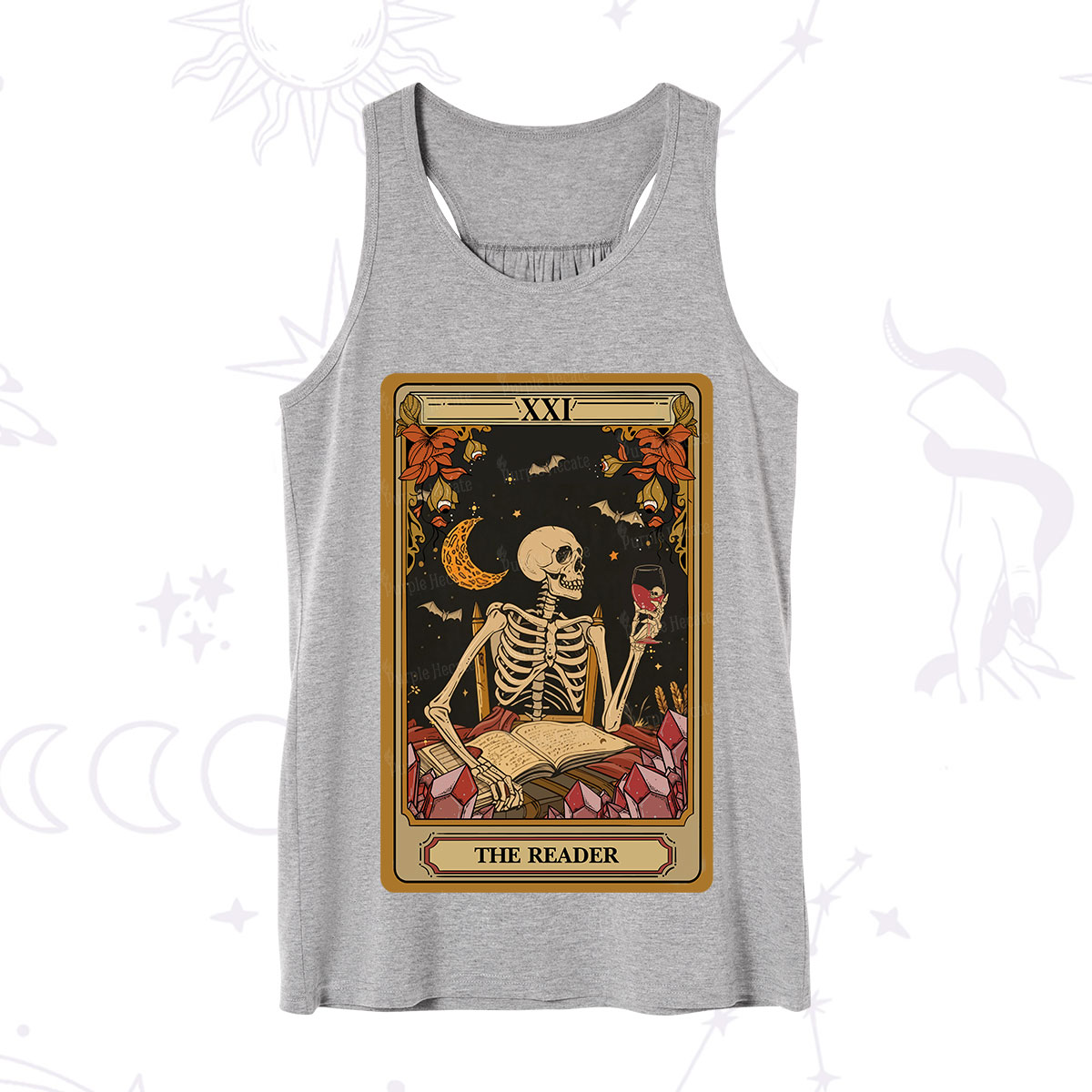 Purplehecate The Reader Tarot Skeleton Tank