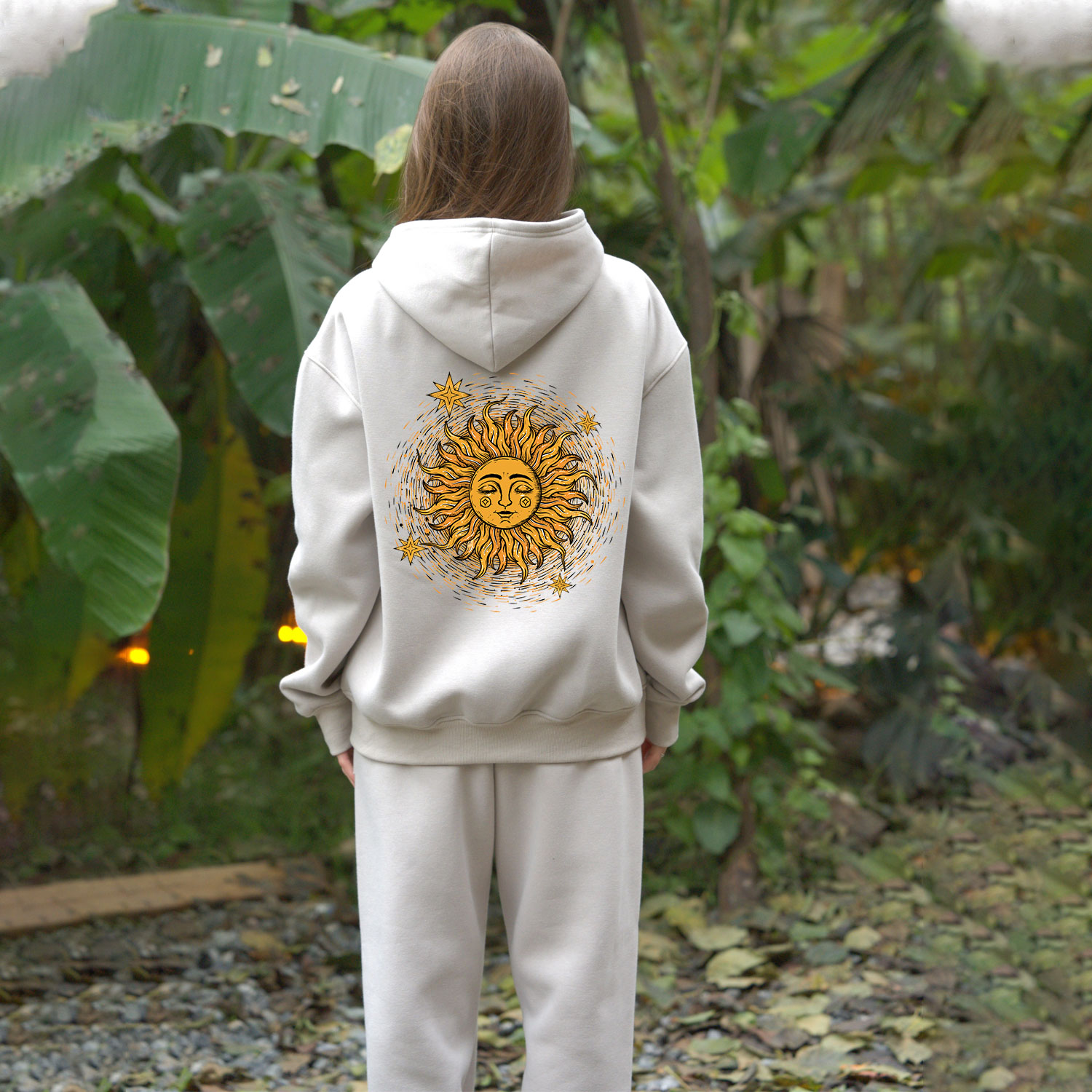 Purplehecate Celestial Sun Fleece Hoodie Suit