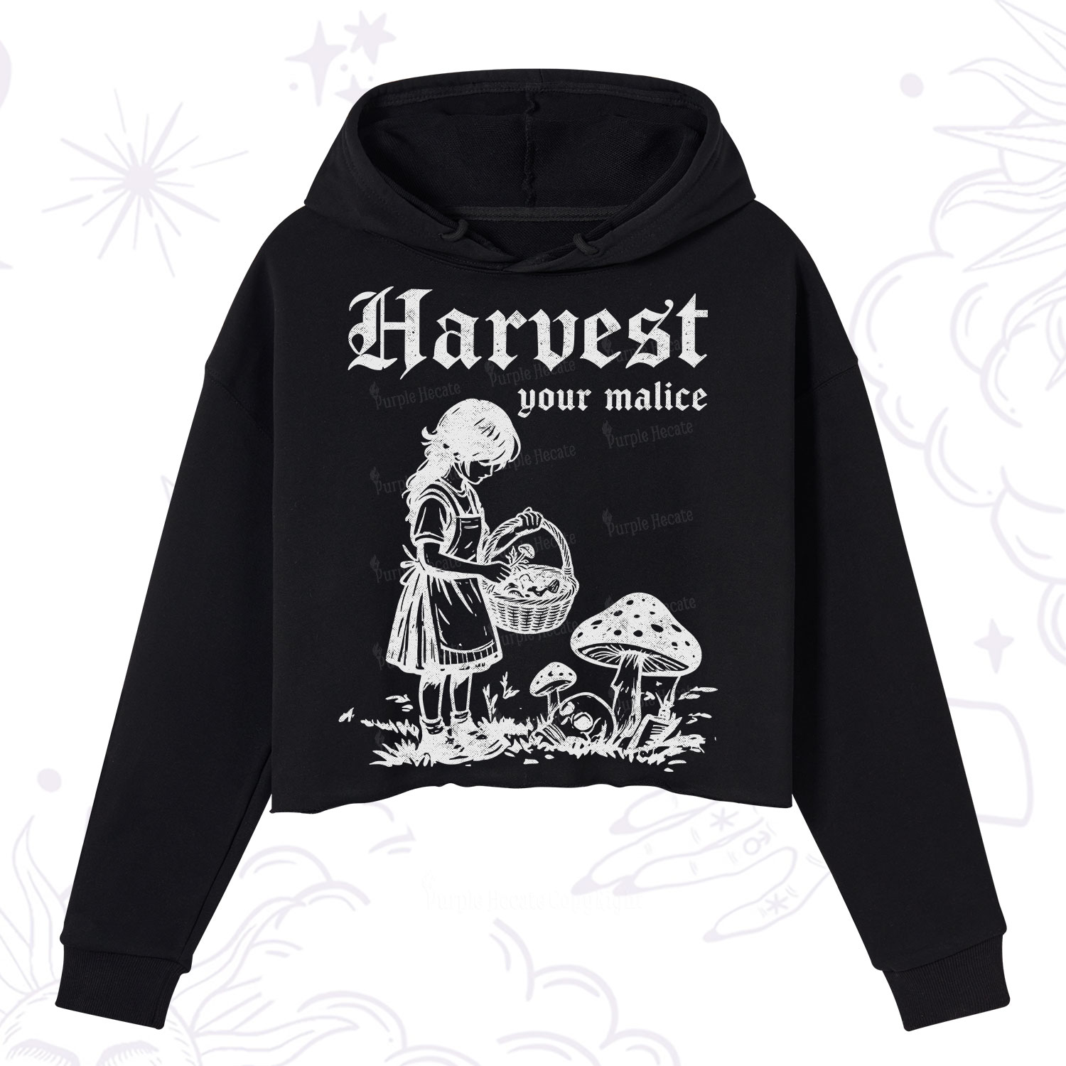 Purplehecate Harvest Your Malice Crop Hoodie
