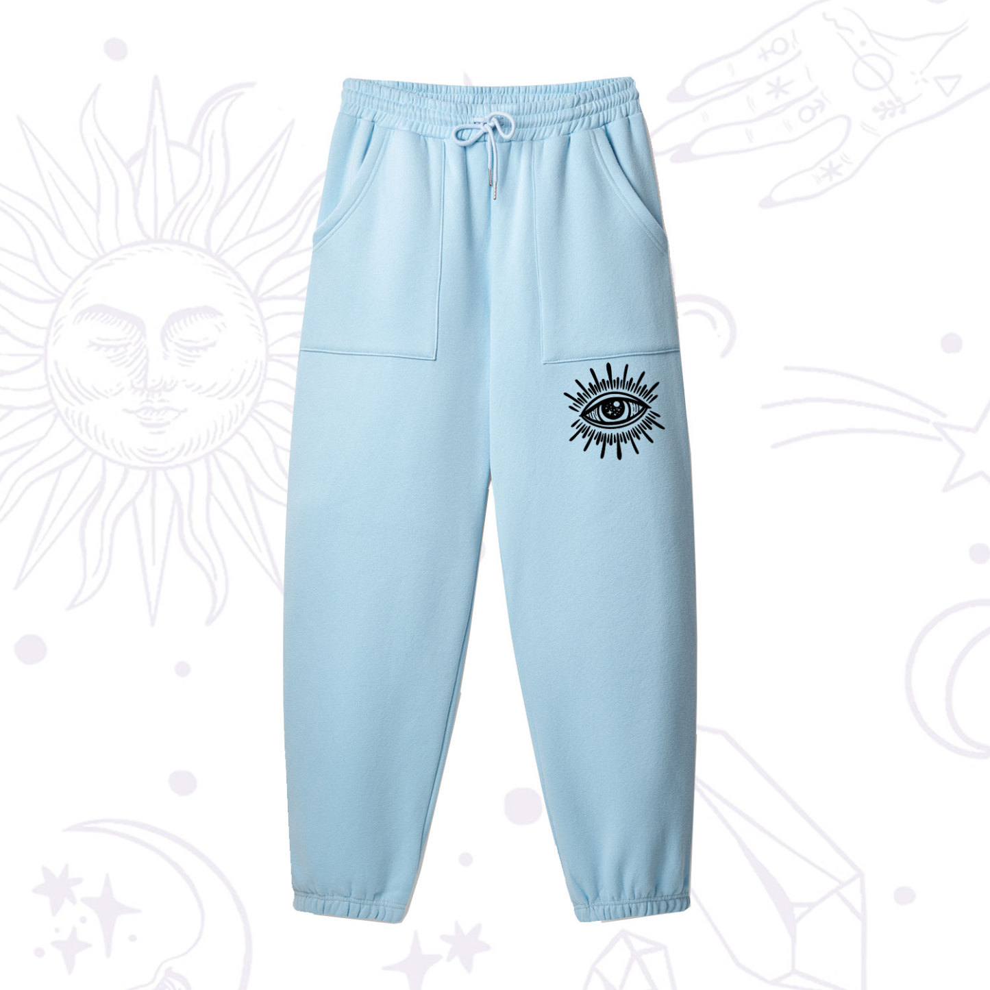 Purplehecate Evil Eye Fleece Sweatpants