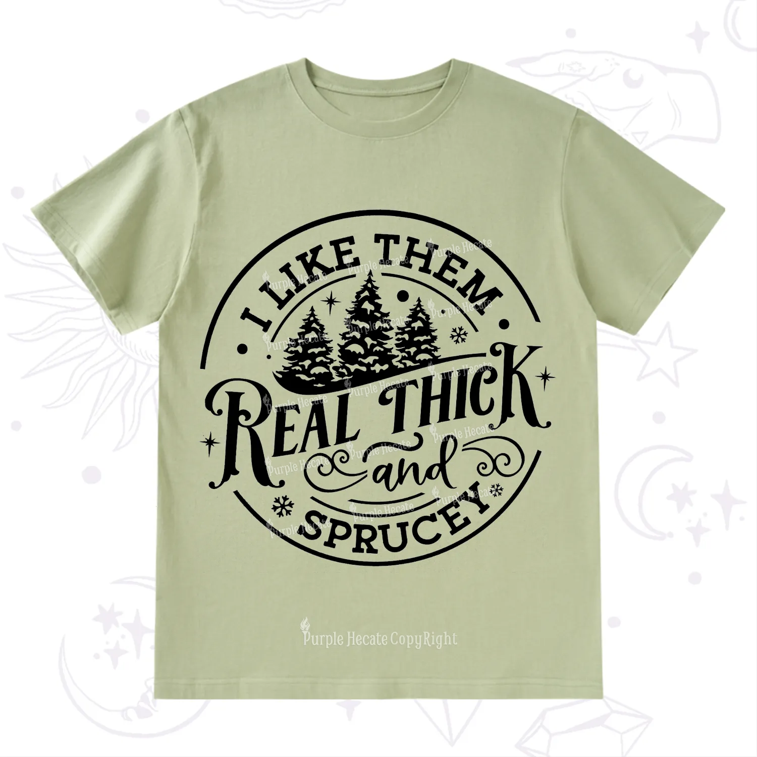 Purplehecate I Like Them Real Thick And Sprucy Christmas T-Shirt