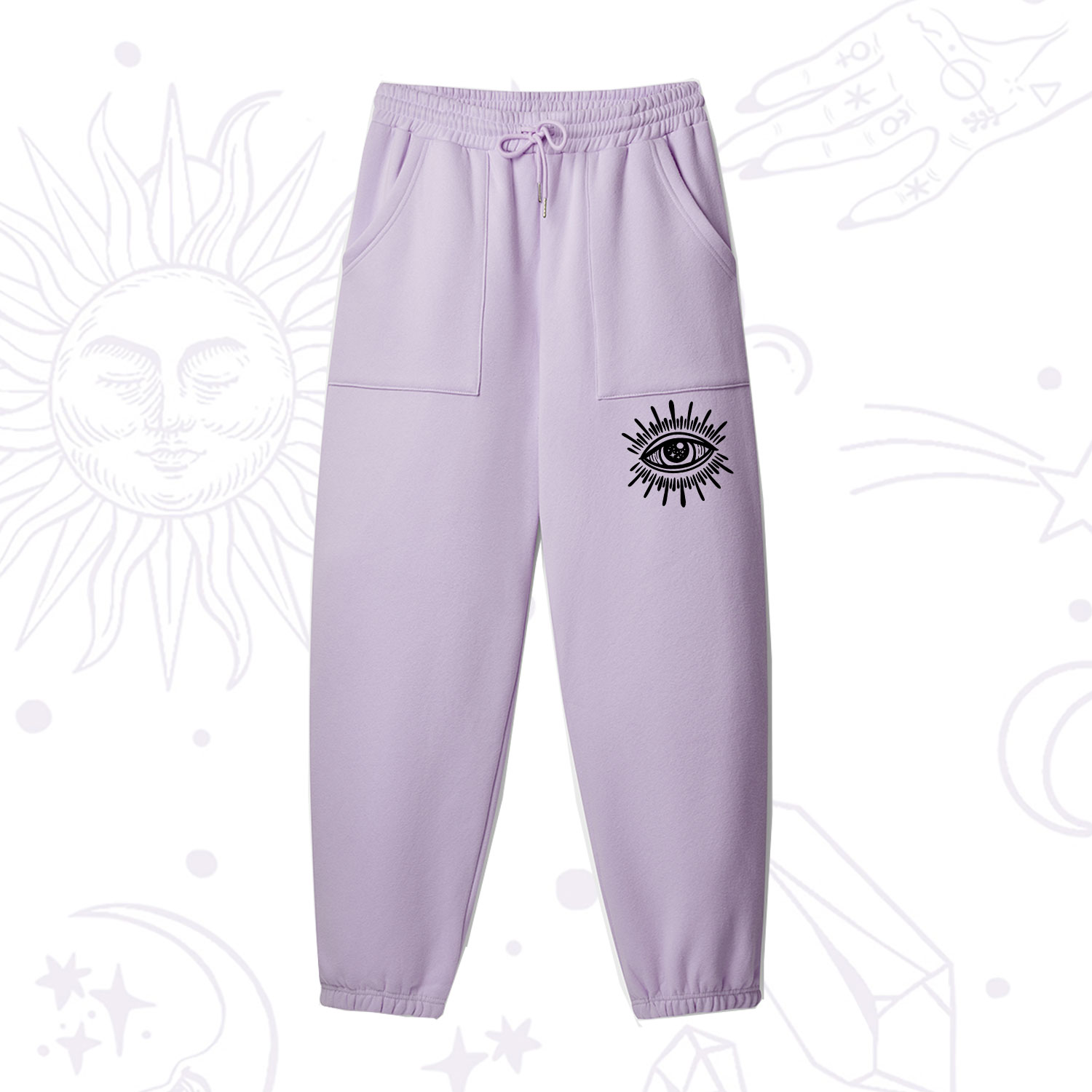 Purplehecate Evil Eye Fleece Sweatpants
