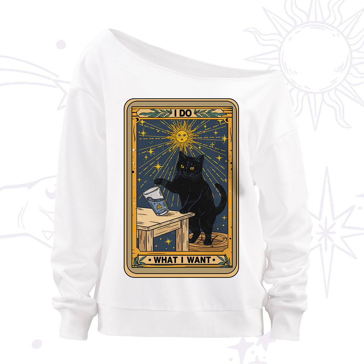 Purplehecate I Do What I Want Cats Off The Shoulder Sweatshirt