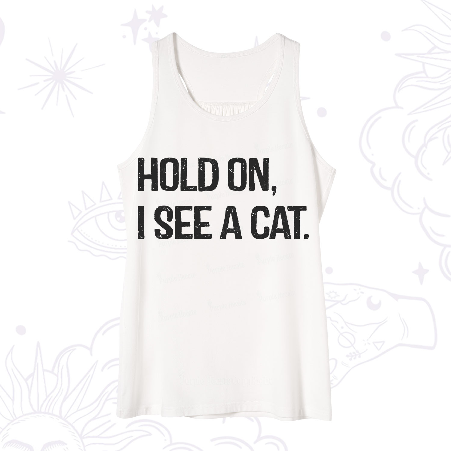 Purplehecate Hold on I See A Cat Tank
