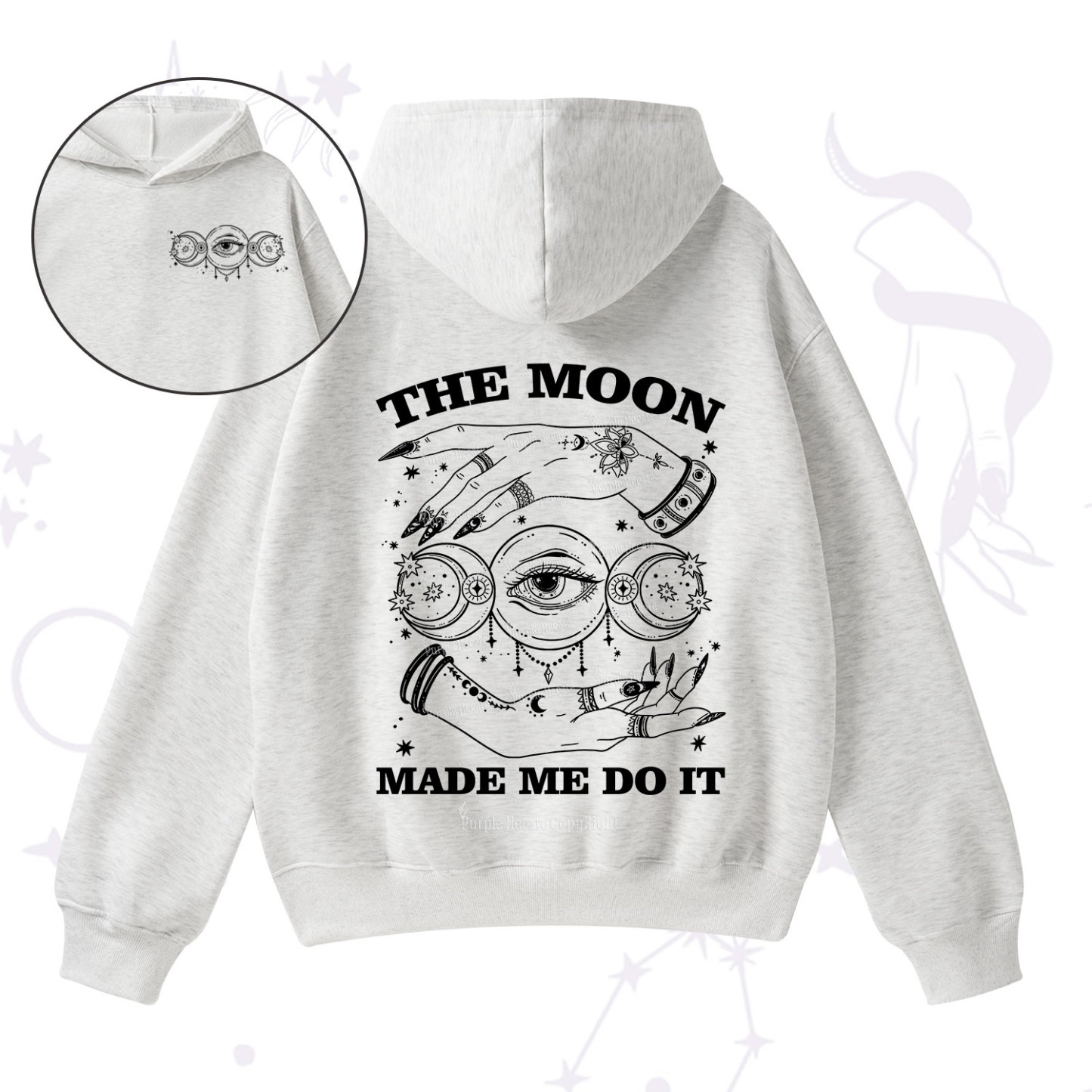 Purplehecate Funny The Moon Made Me Do It Fleece Hoodie Suit