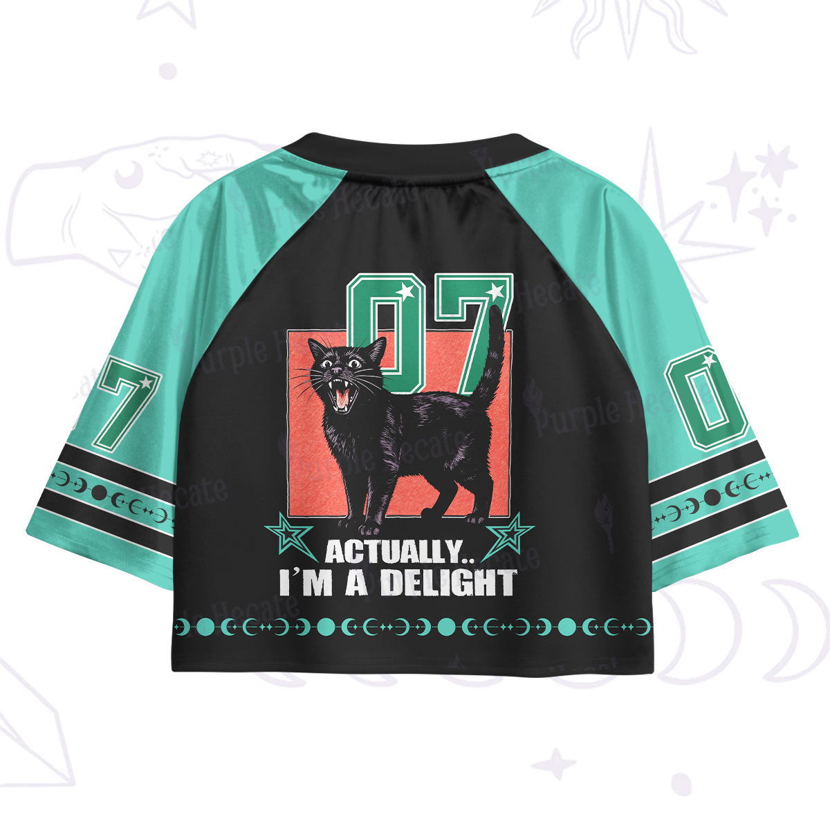 Purplehecate Actually Im a Delight Crop Jersey Top