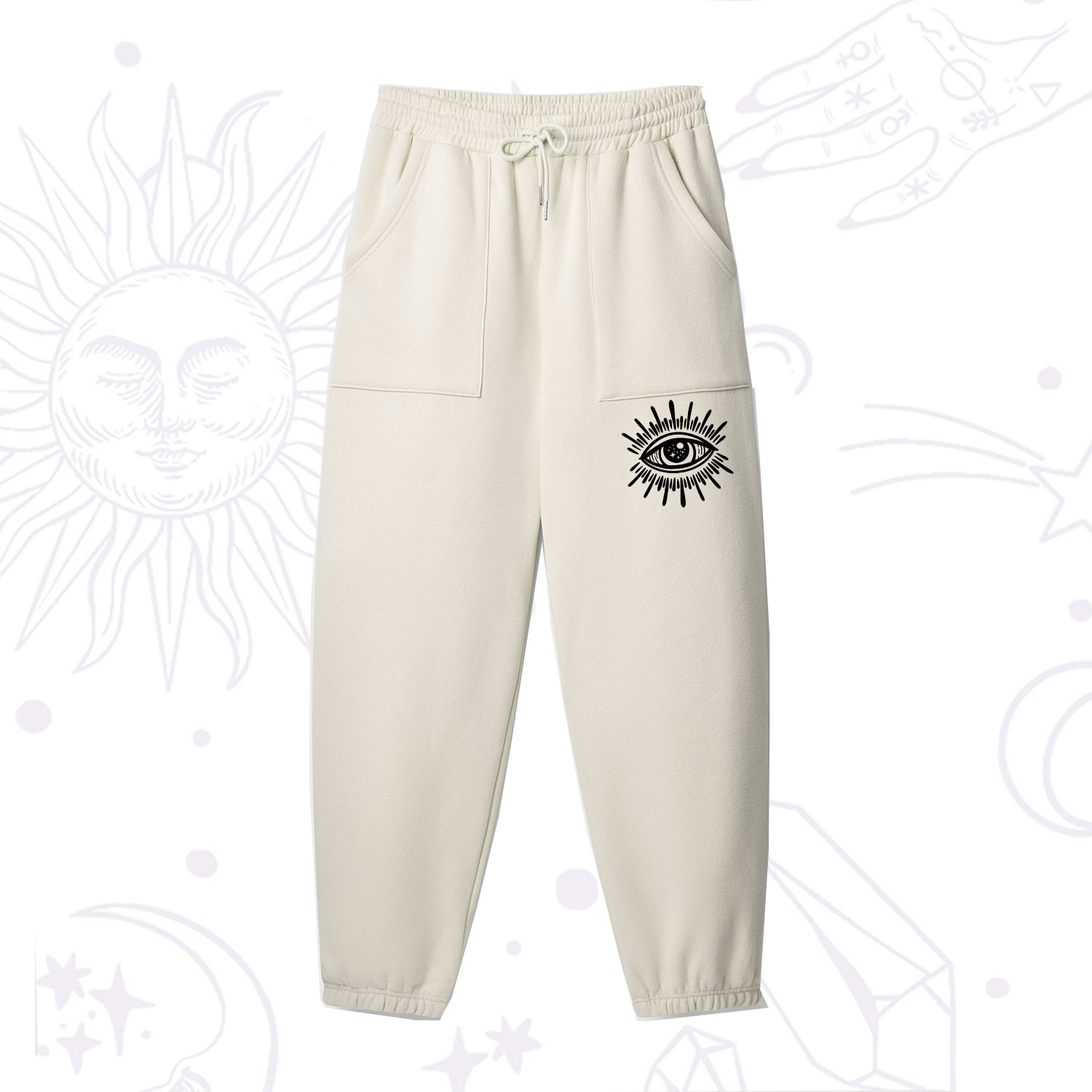 Purplehecate Evil Eye Fleece Sweatpants