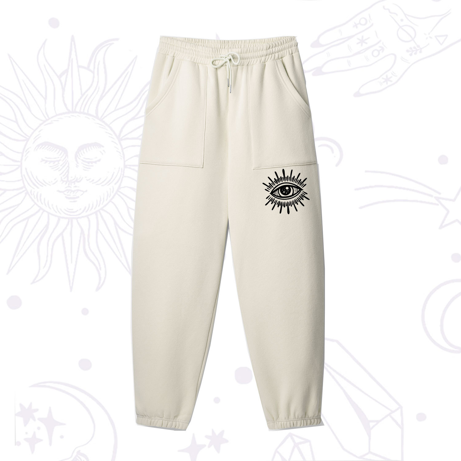 Purplehecate Evil Eye Fleece Sweatpants