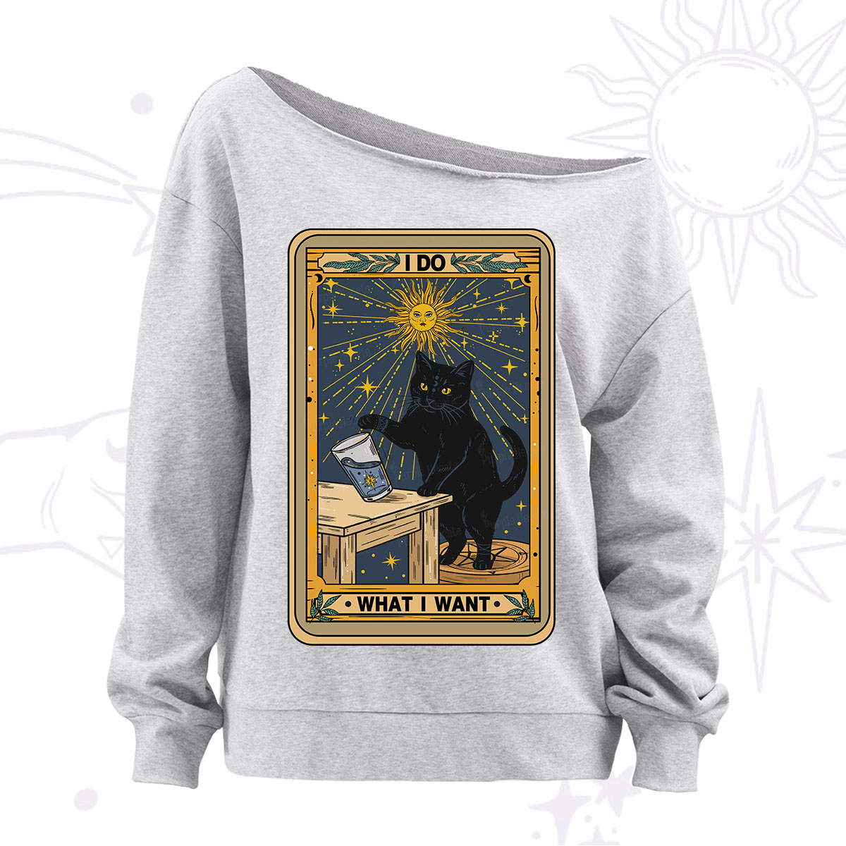 Purplehecate I Do What I Want Cats Off The Shoulder Sweatshirt