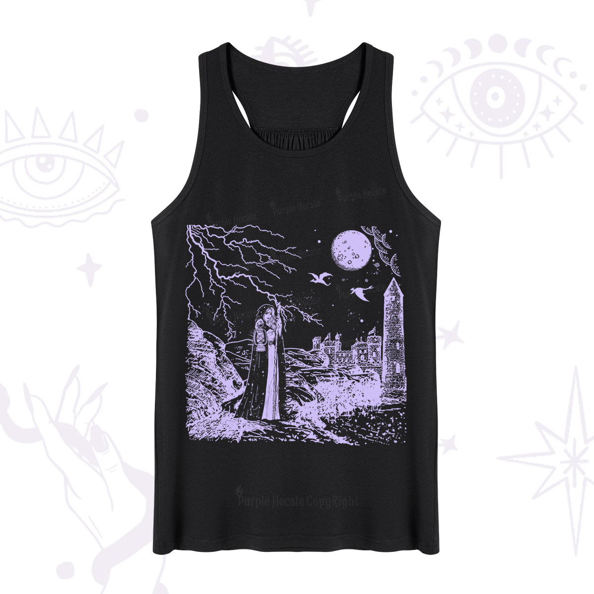 Purplehecate Black Moon Witch Spell Casting Tank