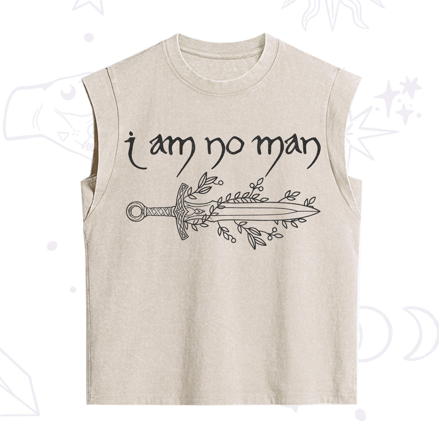 Purplehecate I Am No Man Vintage Washed Tank