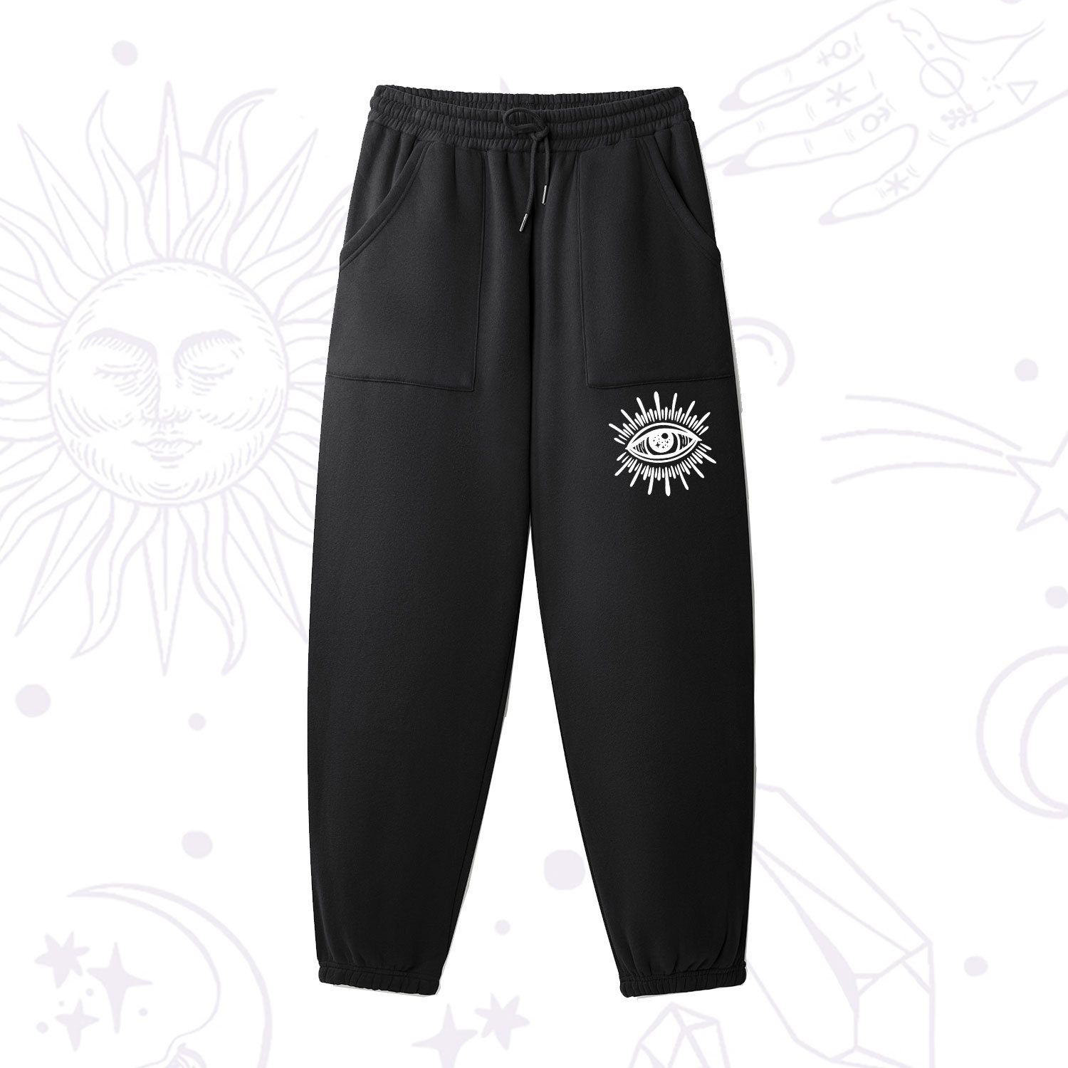 Purplehecate Evil Eye Fleece Sweatpants