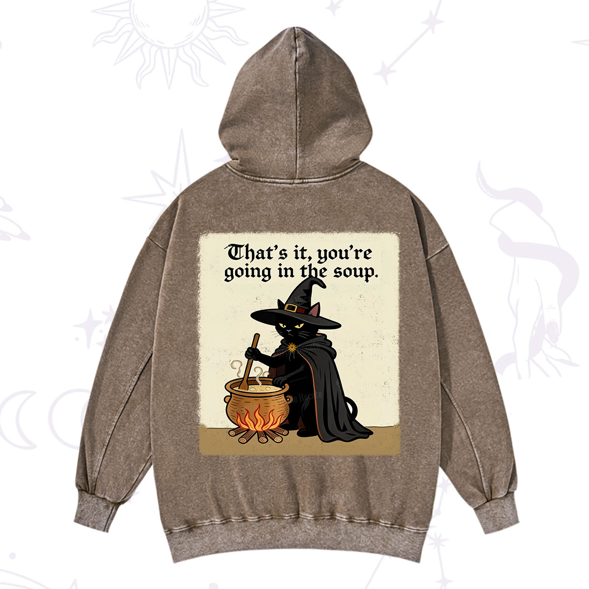 Purplehecate That's It You're Going in the Soup  Washed Hoodie