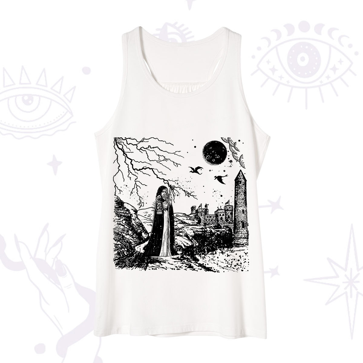 Purplehecate Black Moon Witch Spell Casting Tank