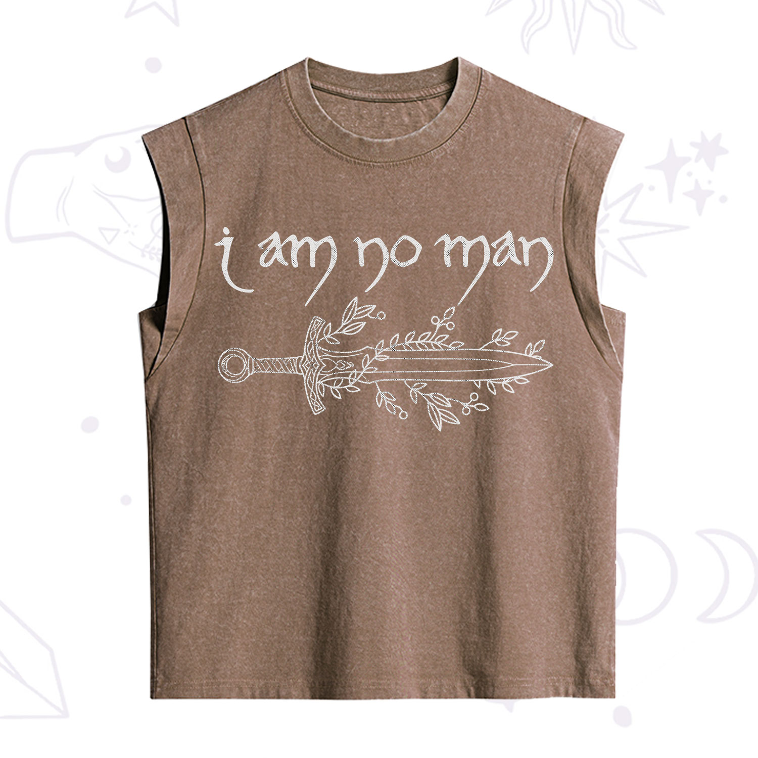 Purplehecate I Am No Man Vintage Washed Tank