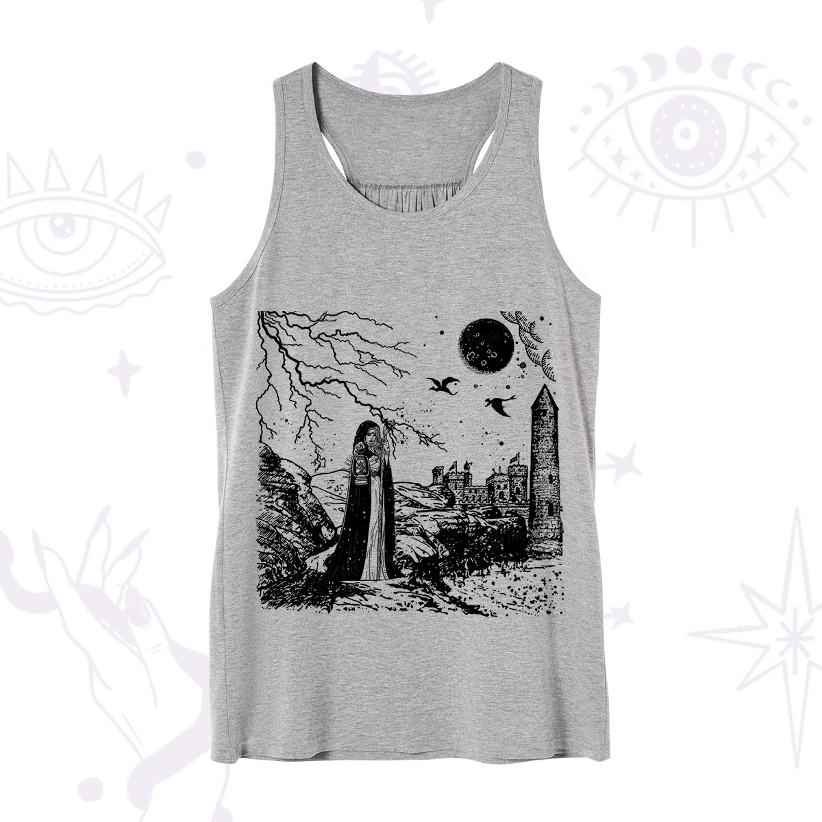 Purplehecate Black Moon Witch Spell Casting Tank