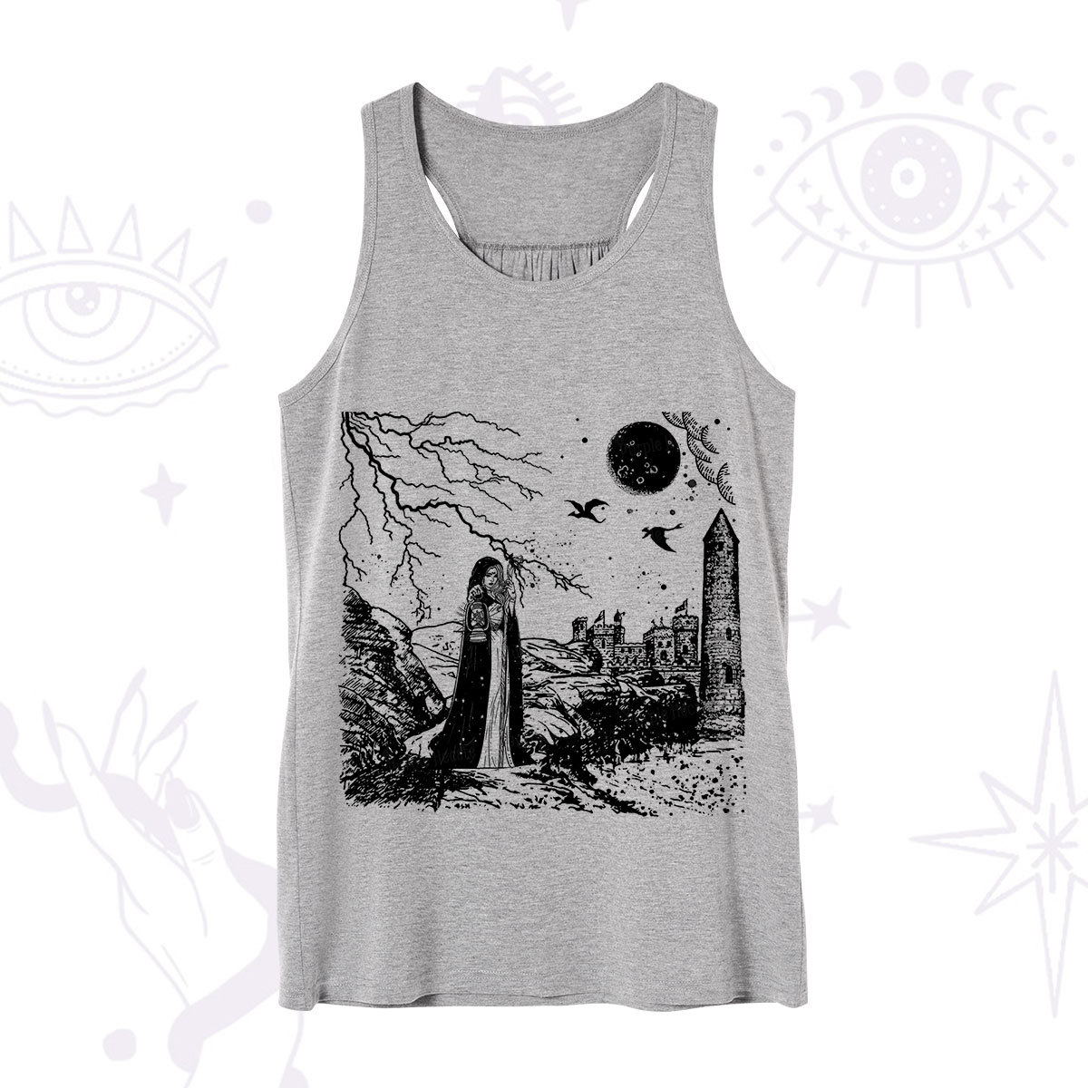 Purplehecate Black Moon Witch Spell Casting Tank