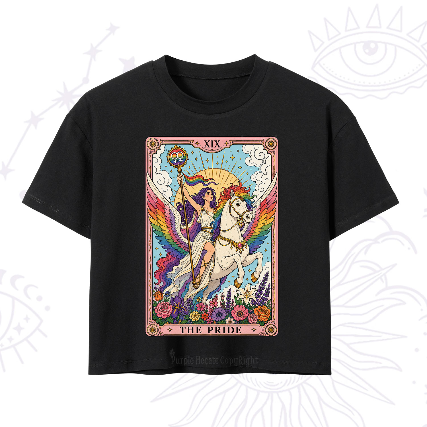 Purplehecate The Pride Tarot Card Crop T-Shirt
