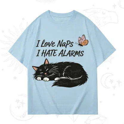 Purplehecate I Love Naps I Hate Alarms T-Shirt