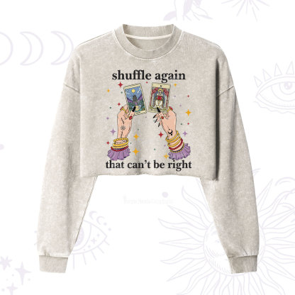 Purplehecate Shuffle Again That Can't Be Right Cropped Washed Sweatshirt