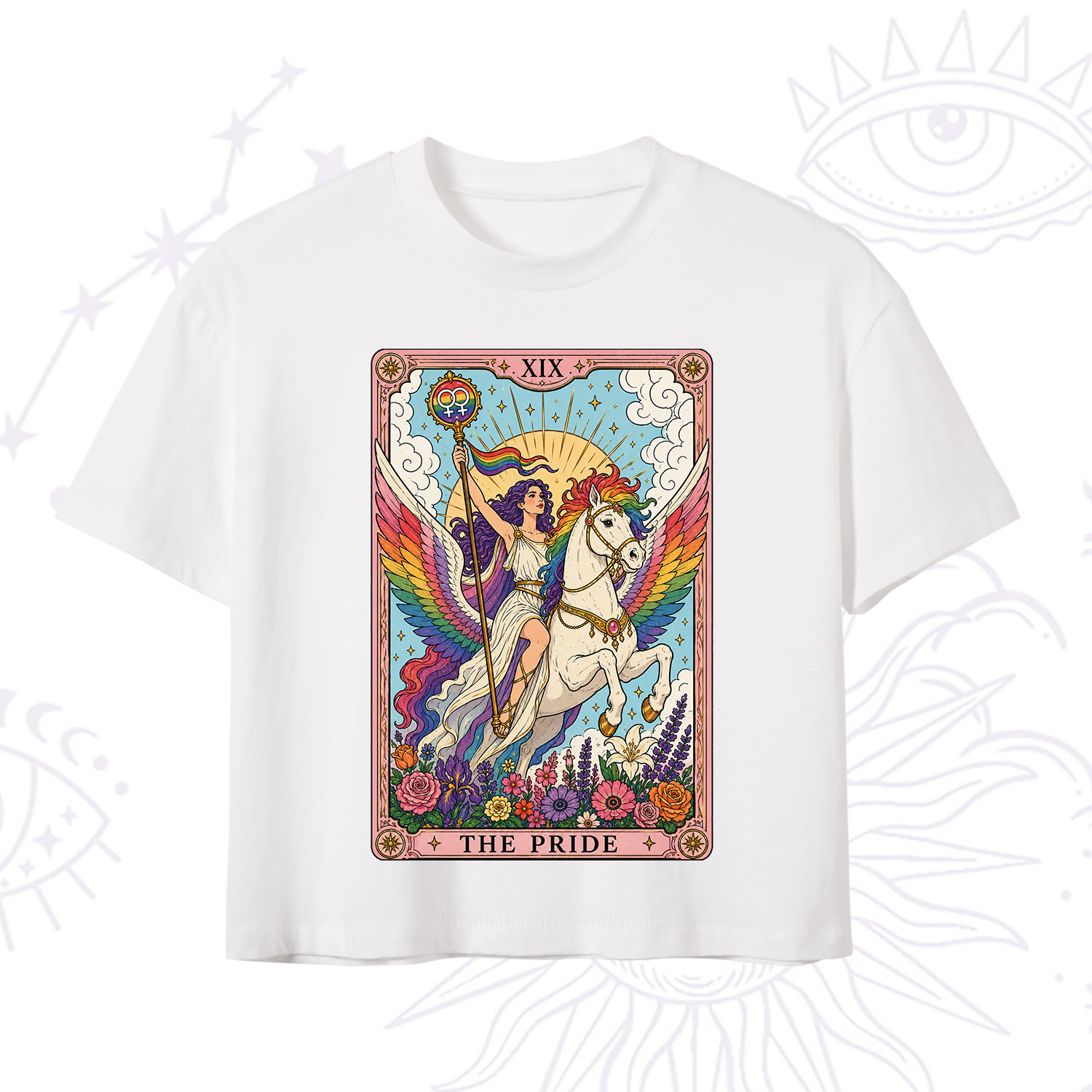 Purplehecate The Pride Tarot Card Crop T-Shirt