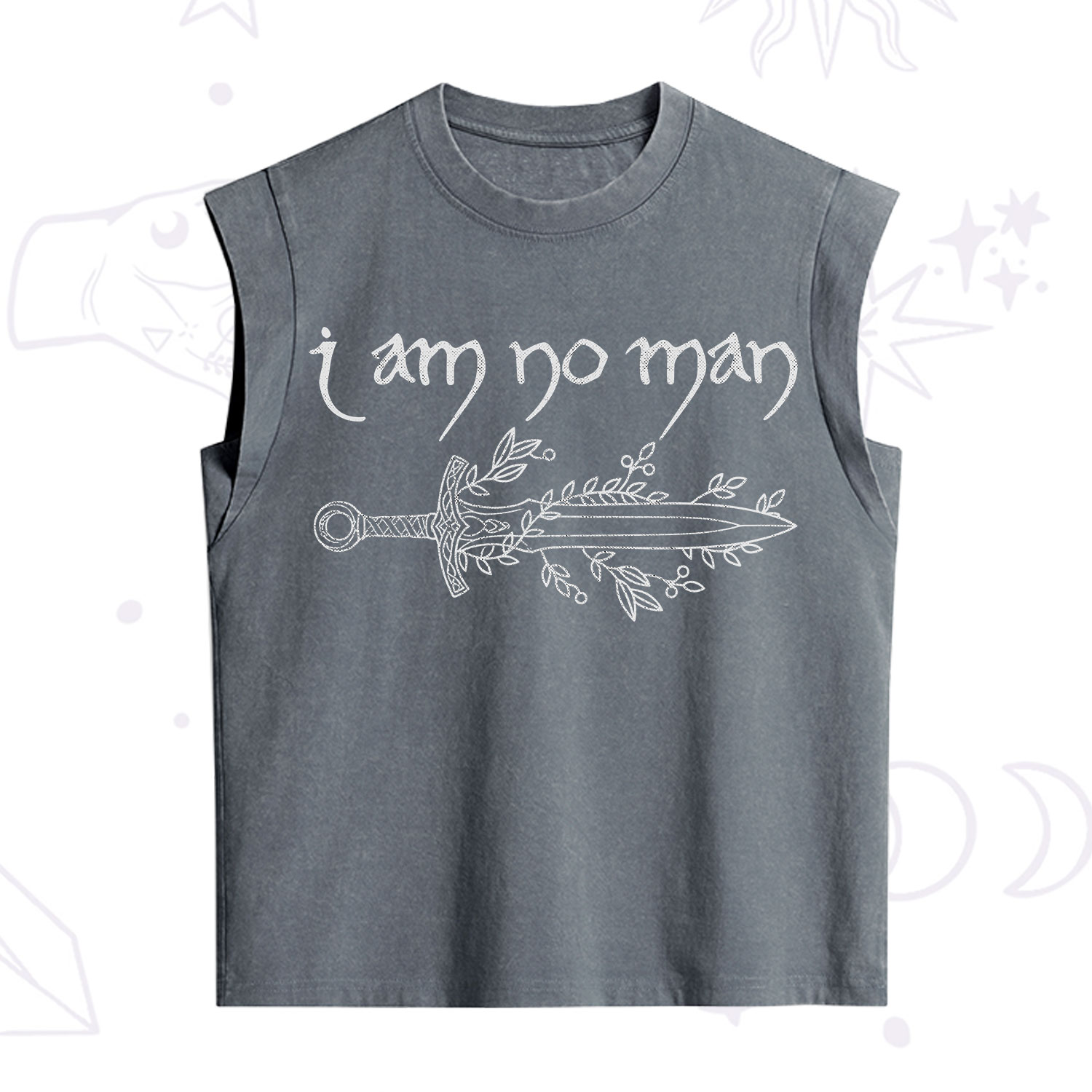 Purplehecate I Am No Man Vintage Washed Tank