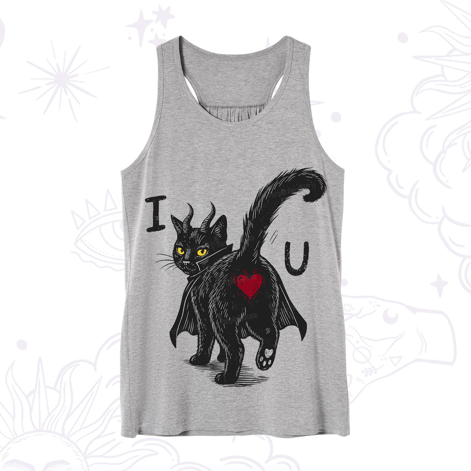 Purplehecate Bad Bad Evil Cat Tank
