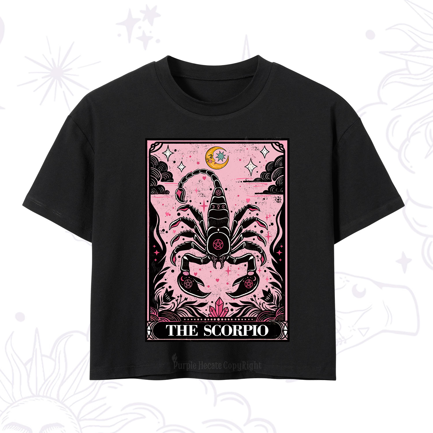 Purplehecate The Scorpio Tarot Zodiac Crop T-Shirt