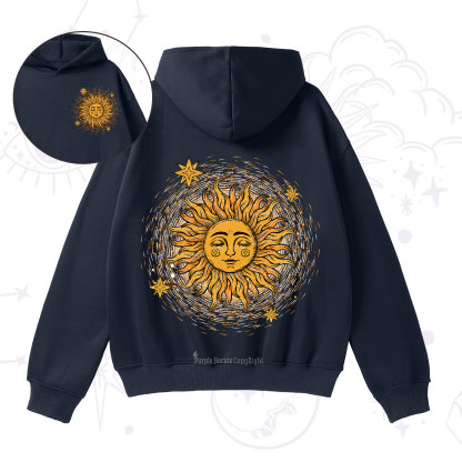 Purplehecate Celestial Sun Fleece Hoodie Suit